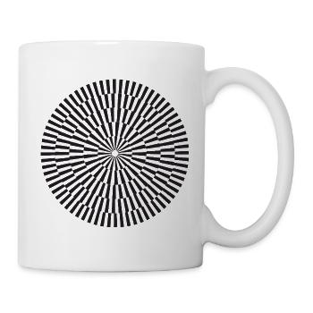 Radiales Pulsmuster - Tasse - Weiß - Rechts