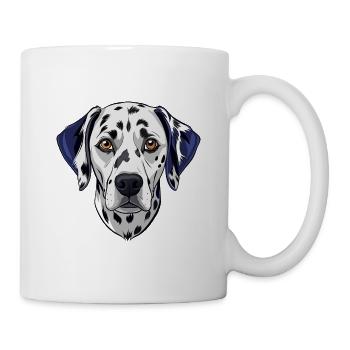 Dalmatinerkopf - Tasse - Weiß - Rechts
