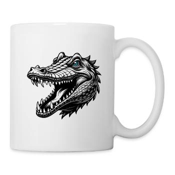 Krokodil - Tasse - Weiß - Rechts