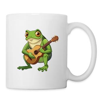 Froschkröte spielt akustische Gitarre - Tasse - Weiß - Rechts