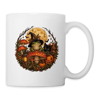 Magischer Hexenfrosch im Herbst - Tasse - Weiß - Rechts
