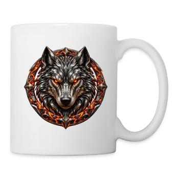 Molten Steel Wolf - Tasse - Weiß - Rechts