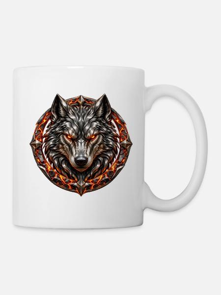 Molten Steel Wolf - Tasse - Weiß
