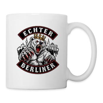 Echter Berliner Bär Krone - Tasse - Weiß - Rechts