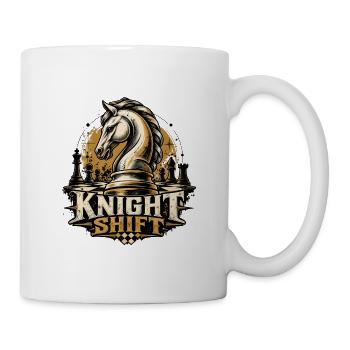 Knight Shift - Chess Knight Vintag Design - Tasse - Weiß - Rechts