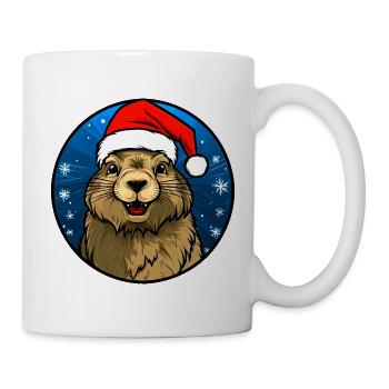 Murmeltiere Christmas - Tasse - Weiß - Rechts