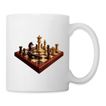 schachbrett - Tasse - Weiß - Rechts