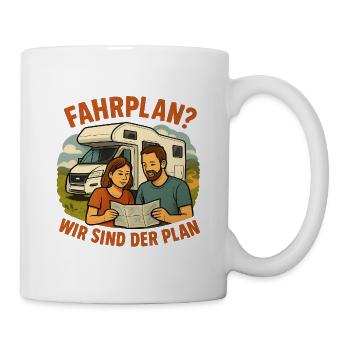 Fahrplan? Wir sind der Plan - Tasse - Weiß - Rechts
