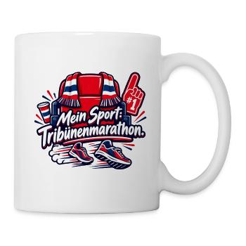 Mein Sport: Tribünenmarathon. - Tasse - Weiß - Rechts