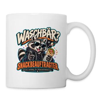 Waschbar Snackbeauftragter - Tasse - Weiß - Rechts