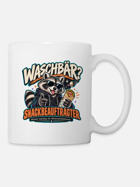 Waschbar Snackbeauftragter - Tasse - Weiß