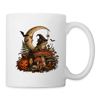 Magischer Frosch im Mondlicht - Tasse - Weiß - Rechts