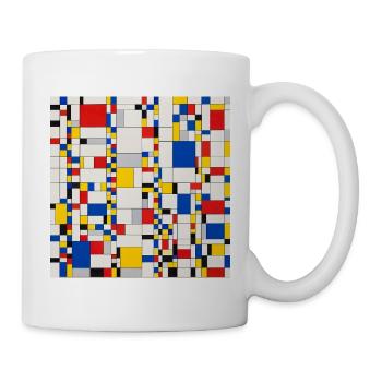 Blockmuster-Abstraktion - Tasse - Weiß - Rechts