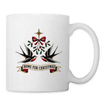 Home for Christmas – Vogelmotiv - Tasse - Weiß - Rechts