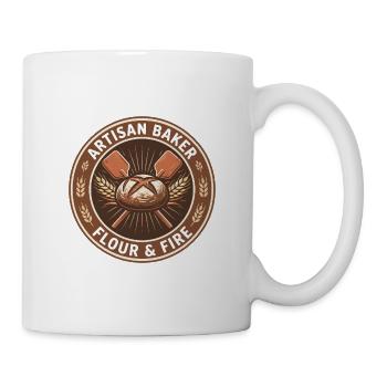 Artisan Baker Sauerteig-Brot-Peels-Abzeichen-Geschenk - Tasse - Weiß - Rechts
