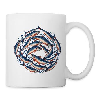Sardinenschwarm - Tasse - Weiß - Rechts