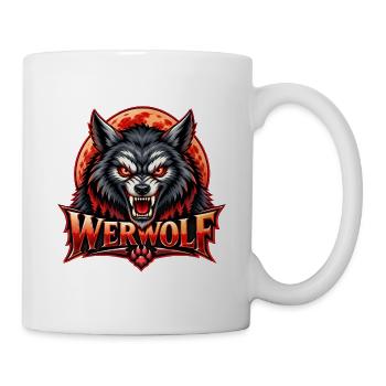 Blutmond Werwolf Emblem - Tasse - Weiß - Rechts