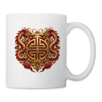 Crimson Dynasty Wappen - Tasse - Weiß - Rechts
