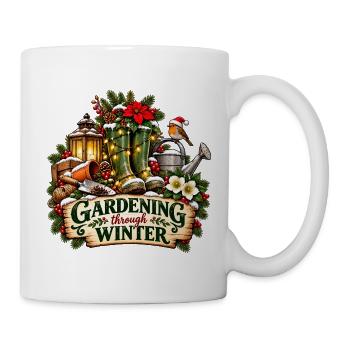 Gartenfreunde im Winter – Weihnachten Hobbygärtner - Tasse - Weiß - Rechts