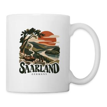 Saarland Germany Saarschleife - Tasse - Weiß - Rechts