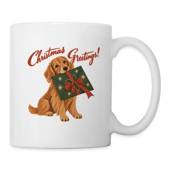 Christmas Greetings Dog - Tasse - Weiß - Rechts