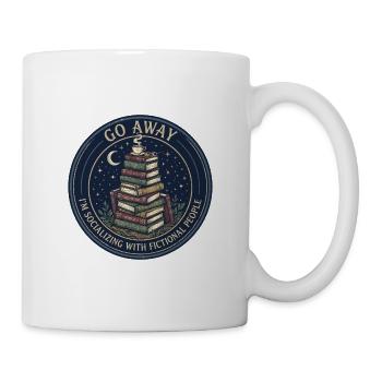Sozialisierung mit fiktiven Personen Buchliebhaber Top - Tasse - Weiß - Rechts