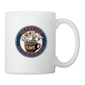 Depresso: Das Gefühl ohne Kaffee, Vintage-Top - Tasse - Weiß - Rechts