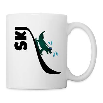 Krokodilski, Kinder-Snowboarden - Tasse - Weiß - Rechts