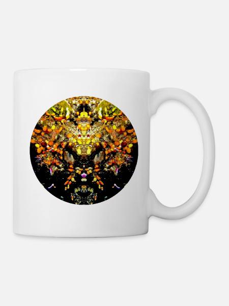 Natur Mandala  Unterwasserflora - Tasse - Weiß