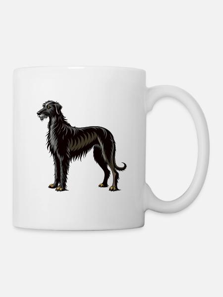 Irischer Wolfshund stehend - Tasse - Weiß