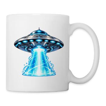 Blaue Begegnung - Tasse - Weiß - Rechts