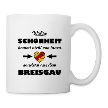 Zerkratzt Streifenherz Breisgau - Tasse - Weiß - Rechts