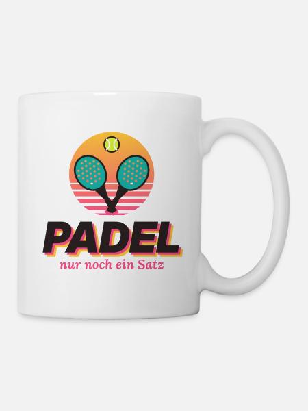 Padel Sunset Retro - Tasse - Weiß