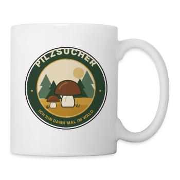 Pilzsucher Waldabzeichen - Tasse - Weiß - Rechts