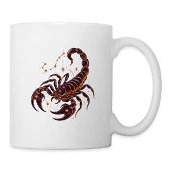 Sternzeichen Skorpion mit Sternenbild - Tasse - Weiß - Rechts