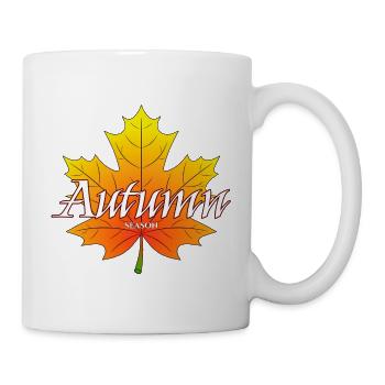 Autumn Season - Herbstglatt Design - Tasse - Weiß - Rechts