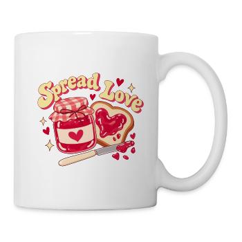 Spread Love Jam & Toast - Tasse - Weiß - Rechts