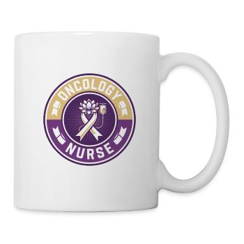 Vintage-Onkologie-Pfleger-Bewusstseinsband Lotus-Top - Tasse - Weiß - Rechts