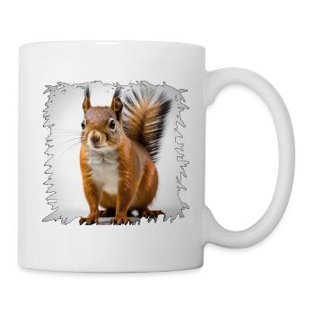 Eichhörnchen Porträt Fransenrahmen - Tasse - Weiß - Rechts