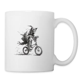 SKull biker - Tasse - Weiß - Rechts