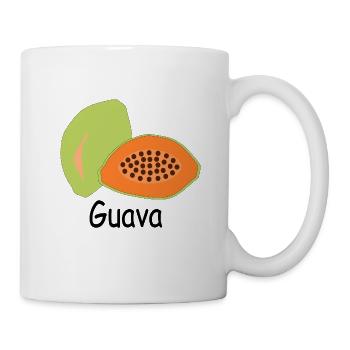 Papaya Tropenfrucht Motiv - Tasse - Weiß - Rechts