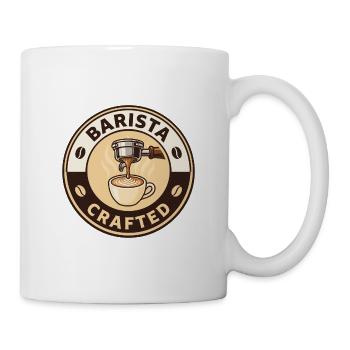 Vintage Barista Portafilter Crema Latte Art Top - Tasse - Weiß - Rechts