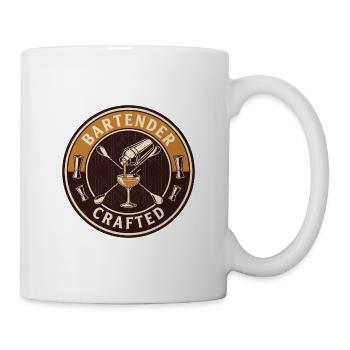 Vintage-Barkeeper-Cocktailshaker-Speakeasy-Top - Tasse - Weiß - Rechts
