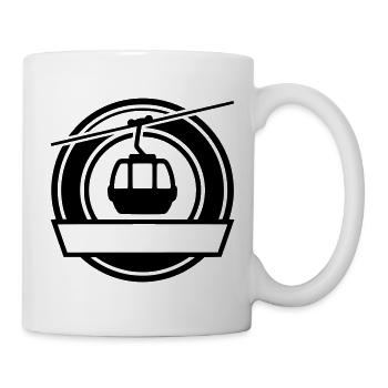 Seilbahn Ski Wappen Logo - Tasse - Weiß - Rechts