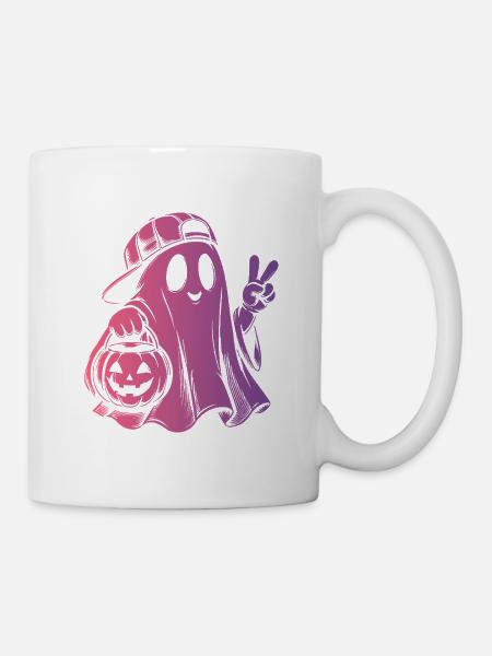 Halloween Geist Gespenst - Tasse - Weiß