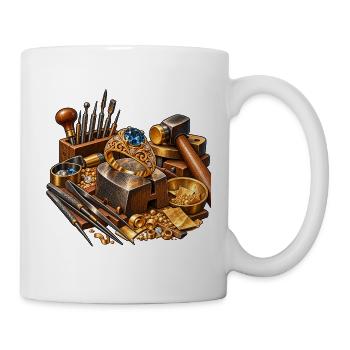 Goldschmied Werkbank – Schmuck Handwerkskunst - Tasse - Weiß - Rechts