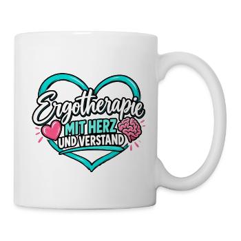 Ergotherapie mit Herz - Tasse - Weiß - Rechts