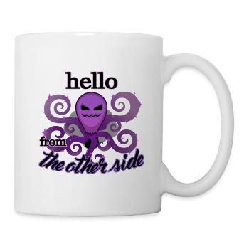 hello from the other side | Geist Hexenkessel  - Tasse - Weiß - Rechts