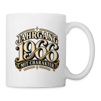 Jahrgang 1966 Charakter - Tasse - Weiß - Rechts