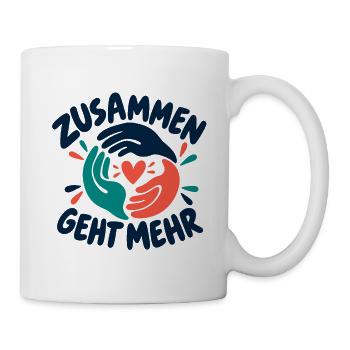 Zusammen geht mehr - Tasse - Weiß - Rechts